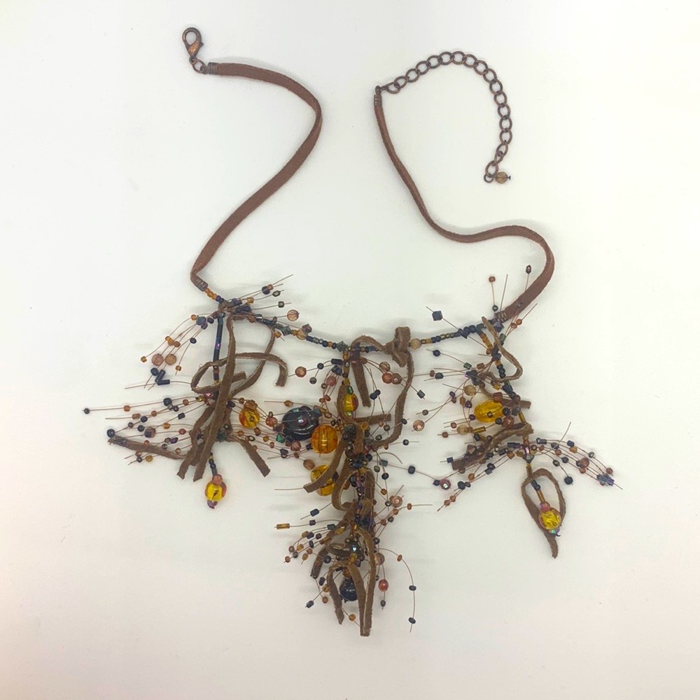 Abstract beaded choker